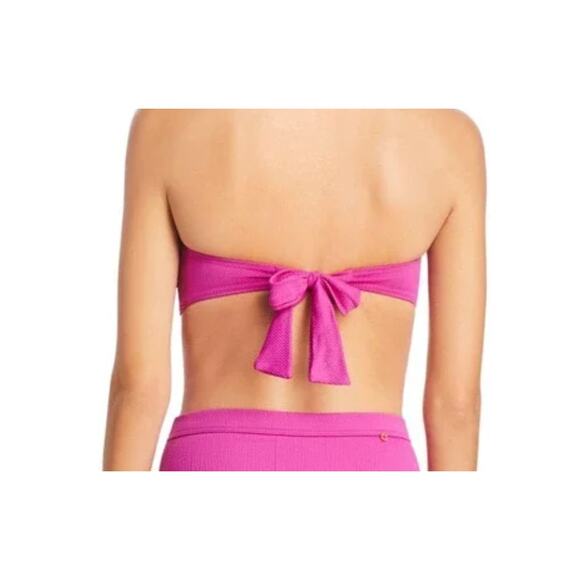 Red Carter Women's Sammie Bandeau Bikini Top Magenta Pink Size Medium NWT - Picture 6 of 6
